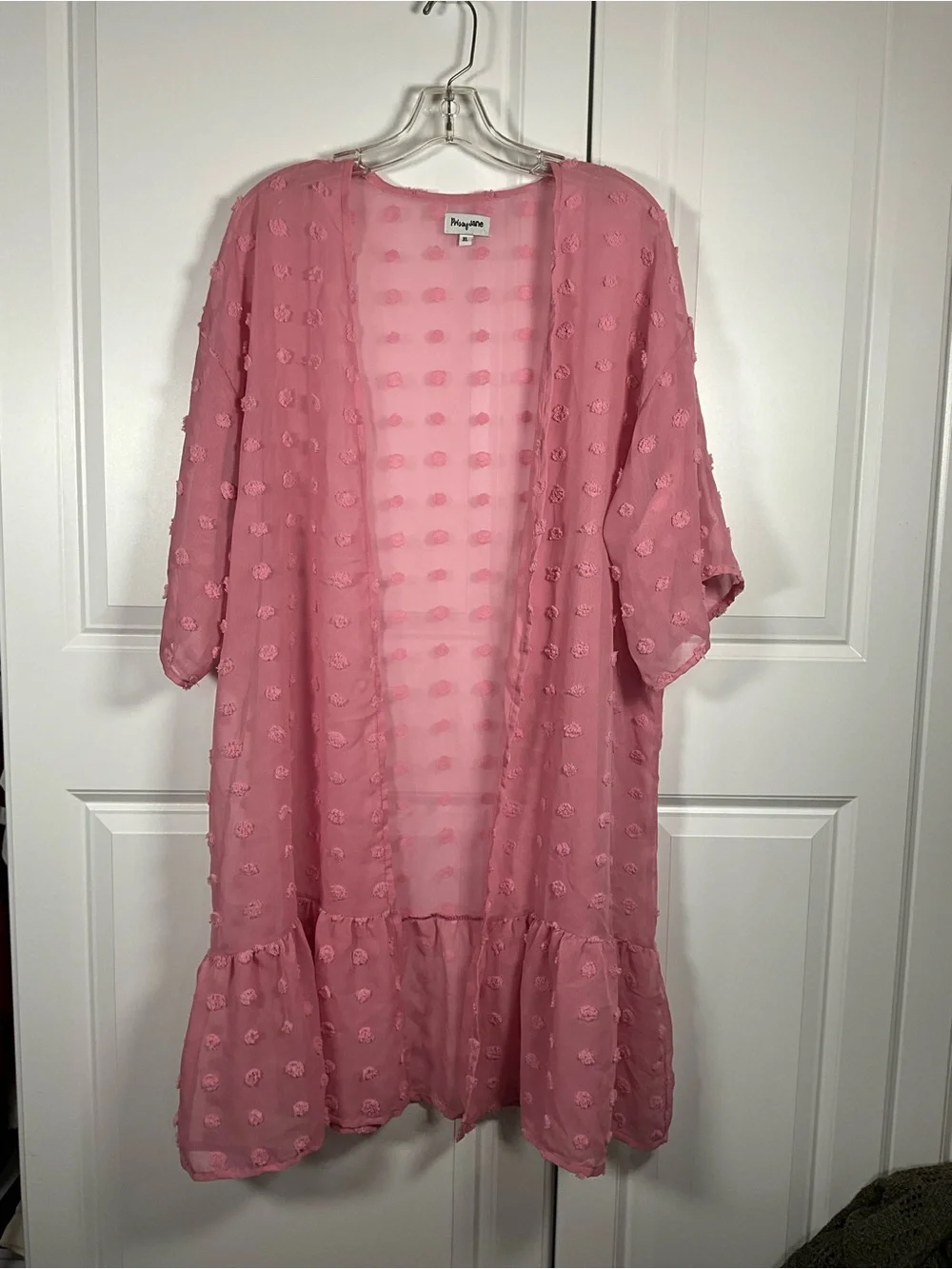 Missy Jane Kimono Size XL Pink Sheer Cover Uo Lightweight (dress not included)